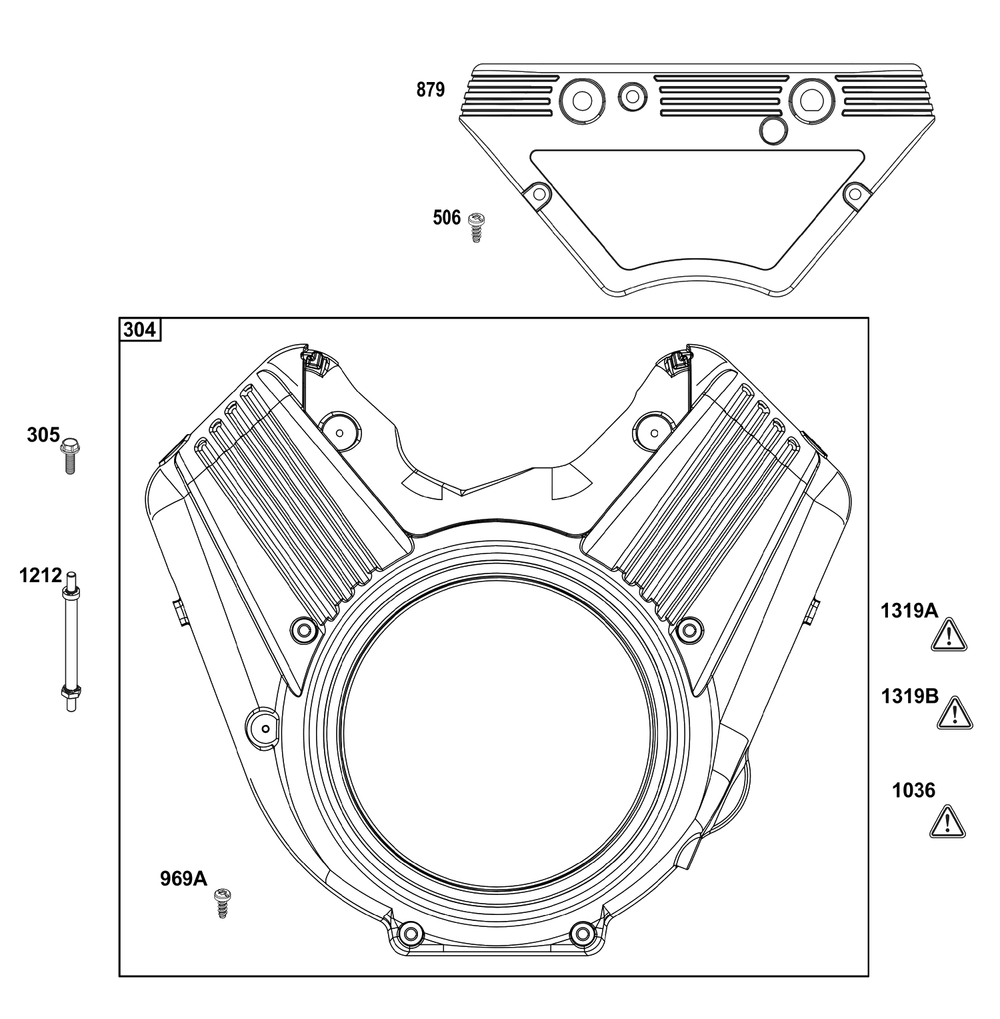 Blower Housing Group Diagram and Parts List for 611477-1247-J1  Briggs and Stratton Engine